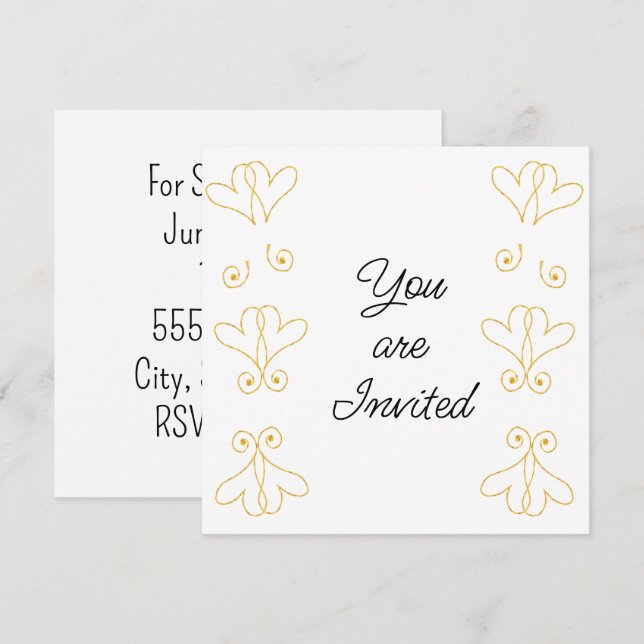 Convites Chá de casamento (Frente/Verso)