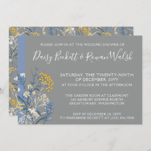 Convites Chá de casamento Amarelo-margarida botânico e Mari