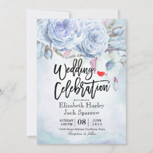 Convites Chá de casamento Aquarela Bohemian Floral Feenas