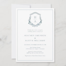 Convites Chá de casamento Azul Floral