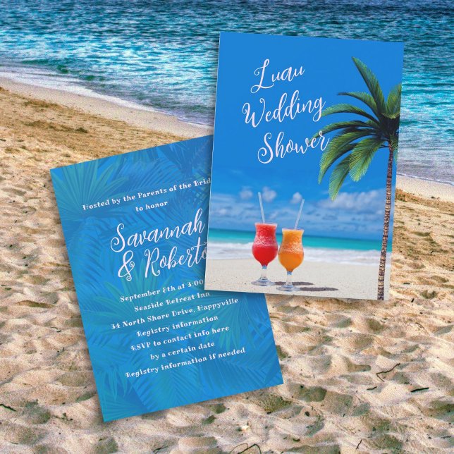 Convites Chá de casamento Bridal da Luau Beach Cocktails (Criador carregado)