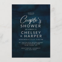 Chá de casamento Casal azul marinho Luster Prata