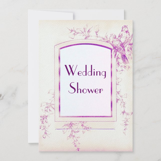 Convites Chá de casamento Chique Songbird (Frente)