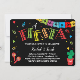 Convites Chá de casamento Colorida Fiesta Cactus Maracas