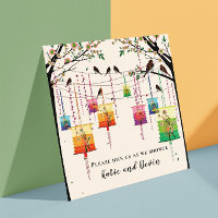 Chá de casamento Colorido de Lanternas Árvores Cer