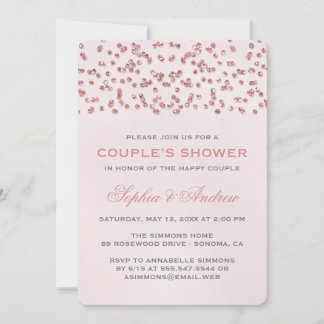 Convites Chá De Casamento Confetti Confetti, Glam Pink