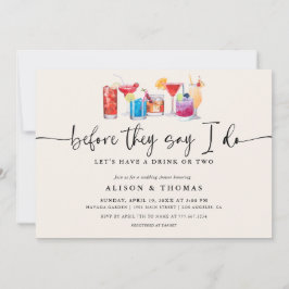 Convites Chá de casamento coquetel | FESTA DE NOIVADO