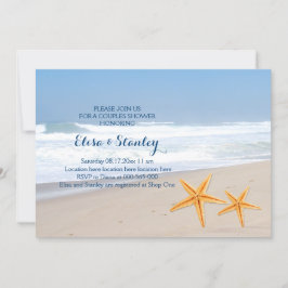 Convites Chá de casamento da praia moderna de Starfish