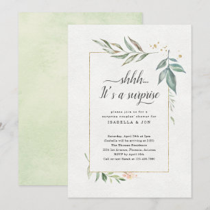 Convites Chá de casamento de Aquarela Surprise Floral