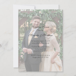 Convites Chá de casamento de Buquê rosa amarelo-manteiga