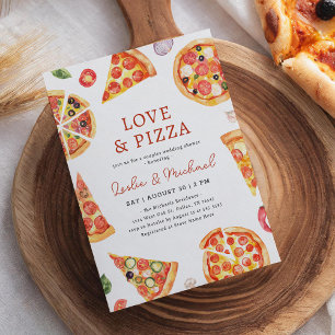 Convites Chá de casamento de Casais de Pizza