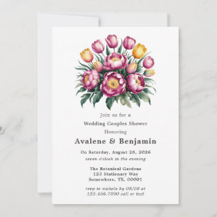 Convites Chá de Casamento de Harmonia Floral Vibrante