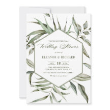 Chá de casamento de Moldura Rustic Watercolor