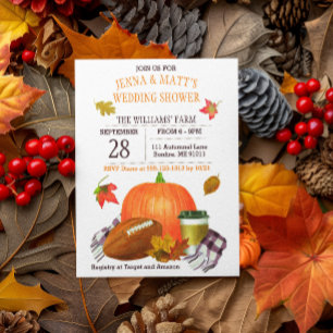 Convites Chá de casamento De Plum De Marinho De Futebol Da