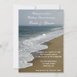 Convites Chá de casamento de praia e oceano