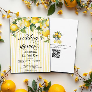 Convites Chá de casamento de Verão do Lemon Branch Mediterr