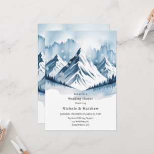 Convites Chá de casamento de Wreath de Pine de inverno Snow