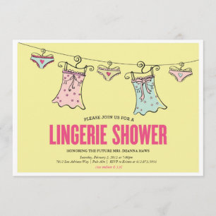 Convites Chá de casamento Festa de solteira Chá Lingerie