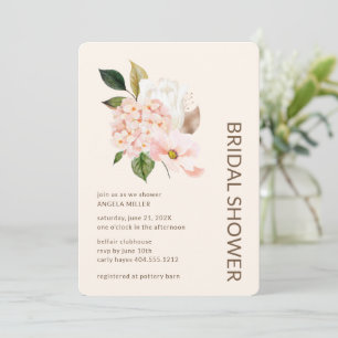 Convites Chá de casamento Floral de Chá de panela de Aquare