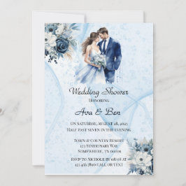 Convites Chá de casamento Floral de Tinta de Álcool