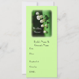 Convites Chá de casamento Green Invitation Lily do Vale