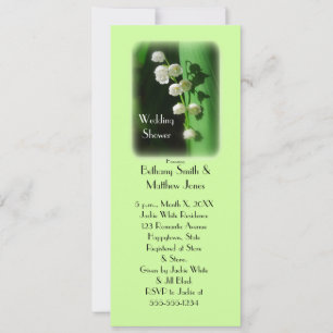 Convites Chá de casamento Green Invitation Lily do Vale