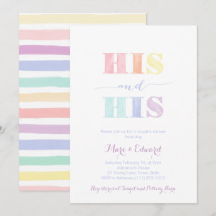 Convites Chá de casamento masculino alegre, arco-íris de