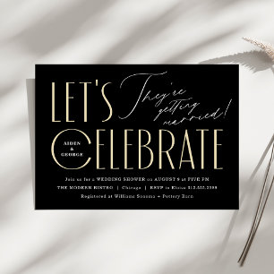 Convites Chá de casamento Moderno de Grupos de Tipografia