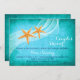 Convites Chá de casamento para a praia de Starfish turquois (Frente/Verso)