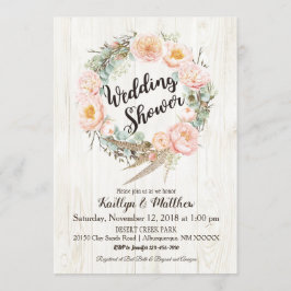 Convites Chá de casamento Russo Boho Floral