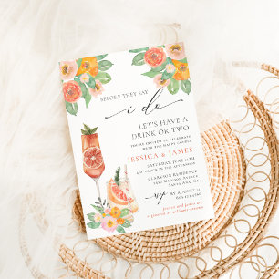Convites Chá de casamento Sip Sip Hooray Bright