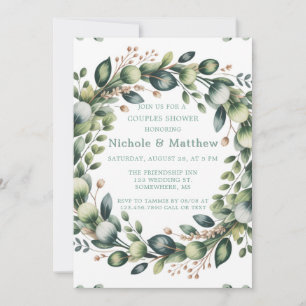 Convites Chá de casamento Verde de Mint & Sage Verde Eucaly
