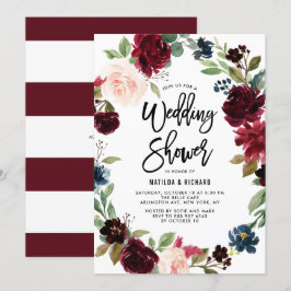 Convites Chá de casamento Wreath do Boho Watercolor