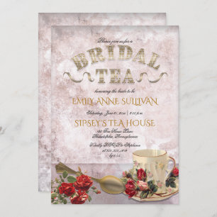 Convites Chá De Chá Floral De Vintage Para Tea-Cup