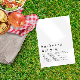 Convites Chá de CHURRASCO Q de jardim minimalista
