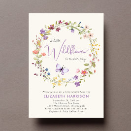 Convites Chá de Creme de Cama de Flores Selvagens