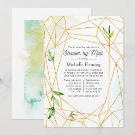 Convites Chá de Cristal Geométrico por Correio