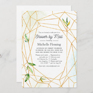 Convites Chá de Cristal Geométrico por Correio