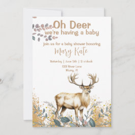 Convites Chá de Deer Baby Boy