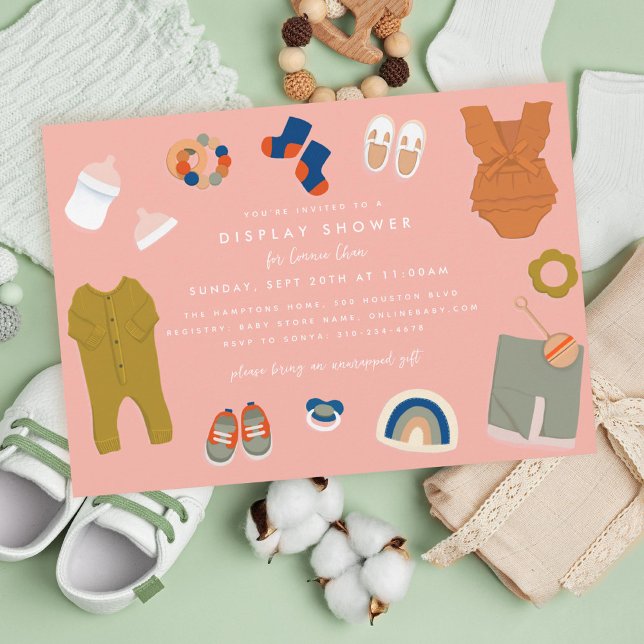 Convites Chá de exibição de presentes neutro para bebês (Criador carregado)