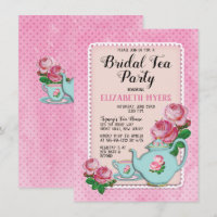 Chá de Festa de Chá Bridal, Estilo de Algodão Rosa