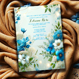 Convites Chá de festas do Jardim Botânico Azul para Ser