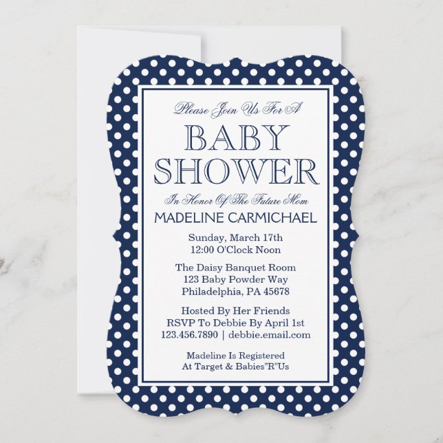 Convites Chá de fraldas (Frente)