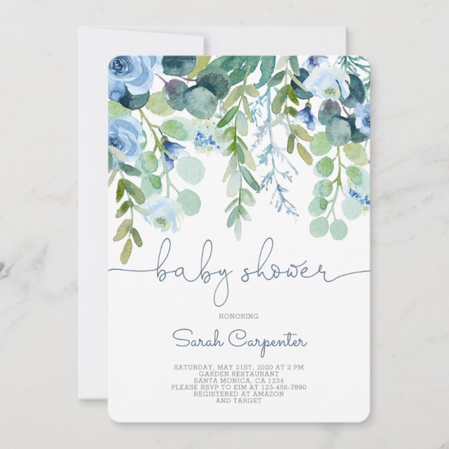 Convites Chá de fraldas (Frente)