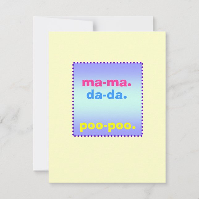 Convites Chá de fraldas (Frente)