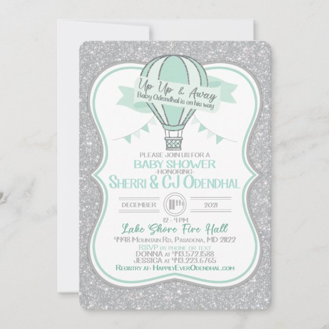 Convites Chá de fraldas (Frente)