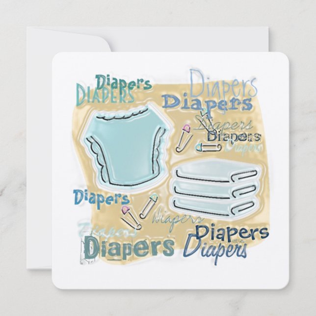 Convites Chá de fraldas (Frente)