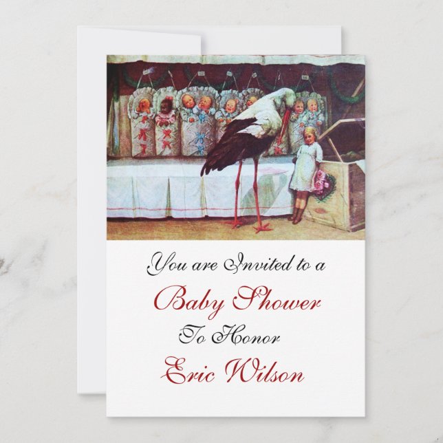 Convites CHÁ DE FRALDAS 3, branco (Frente)