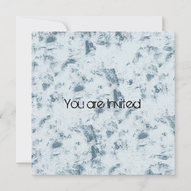 Convites Chá de fraldas Abstrato azul esculpido (Frente)