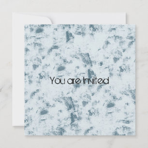 Convites Chá de fraldas Abstrato azul esculpido